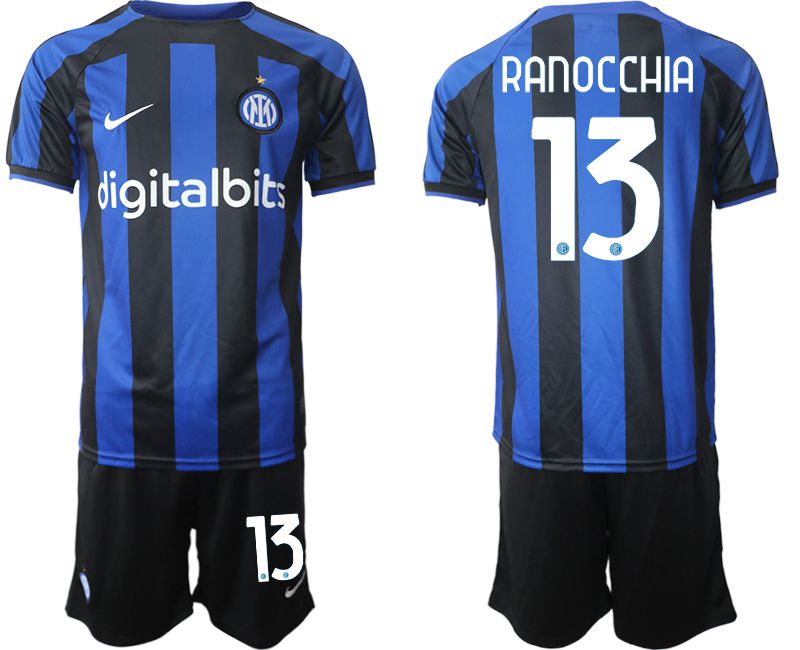 Men 2022-2023 Club Inter Milan home blue #13 Soccer Jersey->inter milan jersey->Soccer Club Jersey